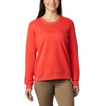Columbia Ženske Majice S Kapuljačom - Logo Crew Top Crvene | LOYH-36870